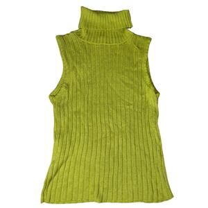 Lime Rave Ribbed Sleeveless Top Size M